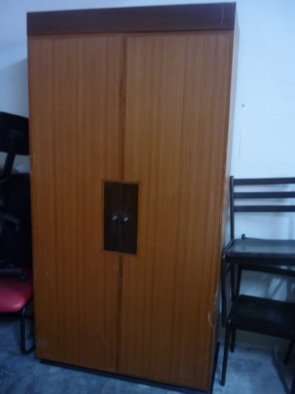 Used Wardrobe-Hotel 2 Door Solid Wood Classic Wardrobe