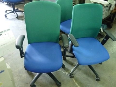 Benel Blue Grey Adjustable Handle Office Chair