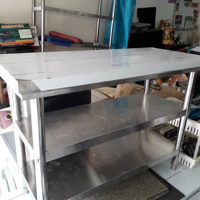 3.5FT 3 Level Stainless Steel Table