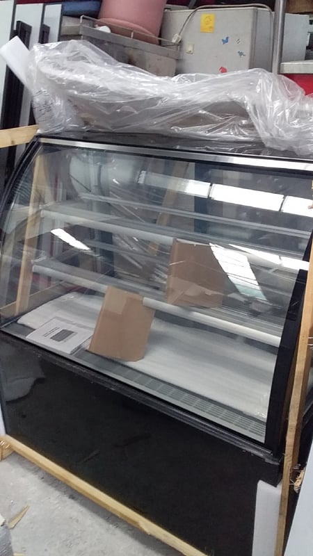 4FT Curve Marble Glass Display Cake Chiller