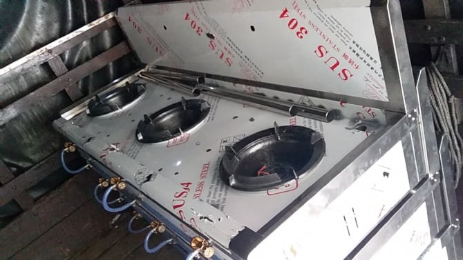 Stainless Steel 3 Station High Pressure Gas Stove