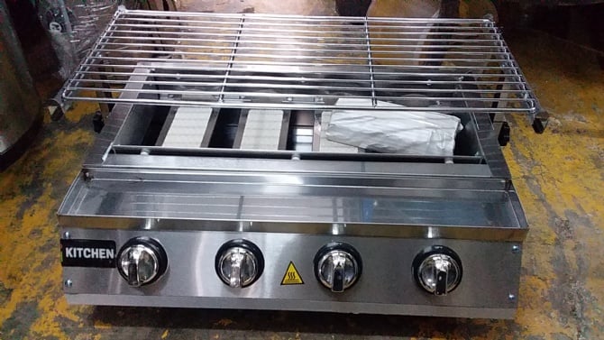Stainless Steel 4 Head Gas Infrared BBQ Grill