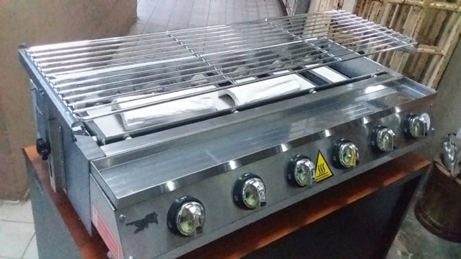 Stainless Steel 6 Head Gas Infrared BBQ Grill