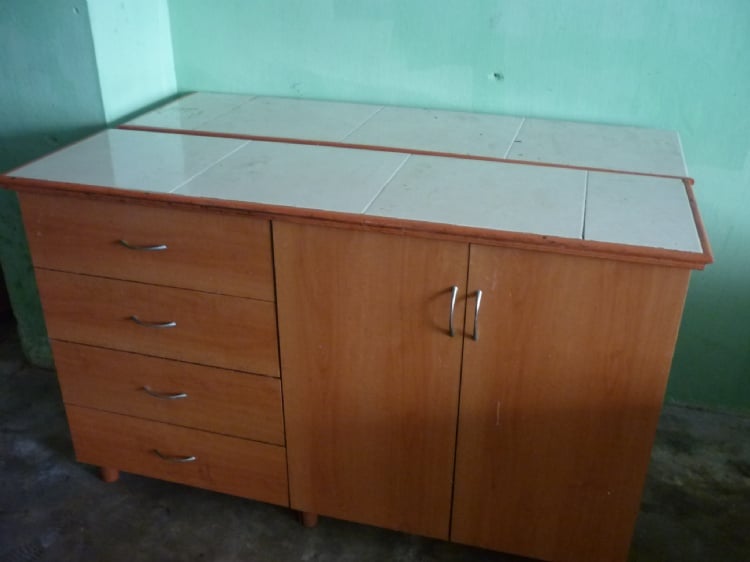 Used Furniture-Used Gas Stove Table With Mosaic